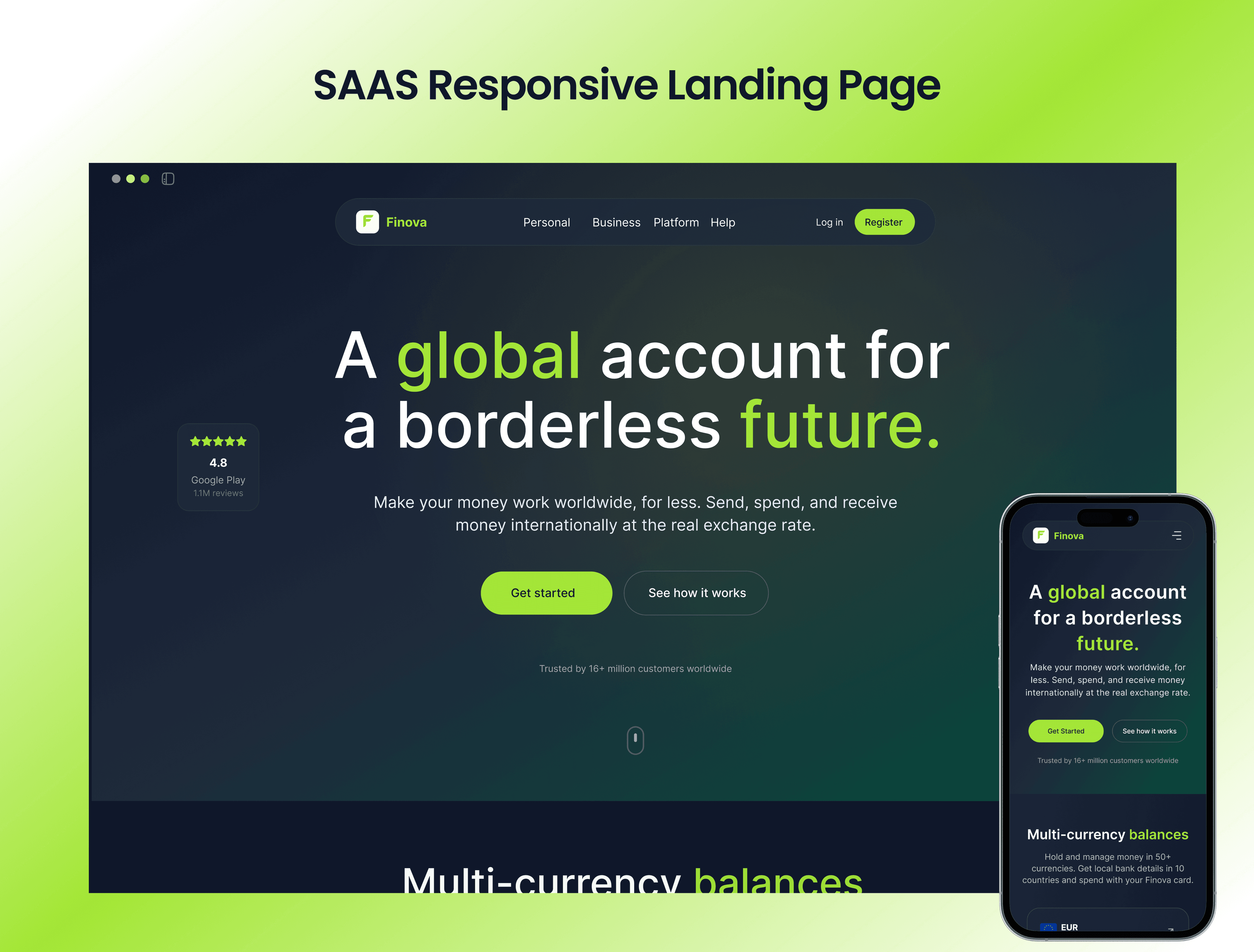 Finova Fintech SaaS Landing Page