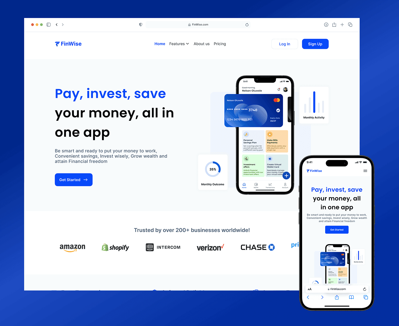Finwise Landing Page